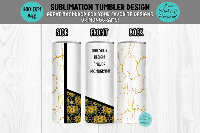Crackle and Sunflower Designs for Sublimation Sublimation You Make It Personal 