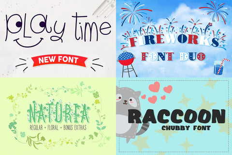 Craft Fonts Bundle with 57 Fonts for Cricut & Silhouette Font Feya's Fonts and Crafts 