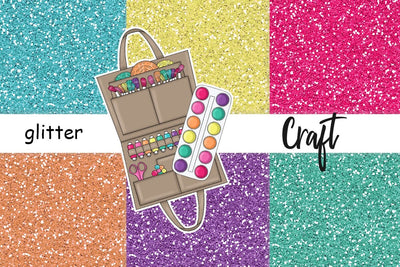 Craft Glitter Paper | Multicolor Glitter Backgrounds Digital Pattern GlamArtZhanna 