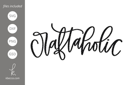 Craftaholic Handwritten SVG SVG k.becca 