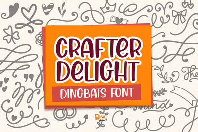 Crafter Delight Dingbats Font Dm Letter Studio 