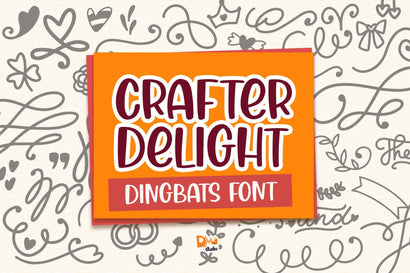 Crafter Delight Dingbats Font Dm Letter Studio 