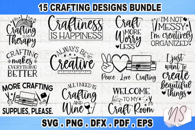 Crafter SVG Bundle, I Love Crafting Bundle SVG, Crafting SVG Bundle, Crafting Cut File, SVG file, dxf, eps, png, Crafters svg, Funny, Silhouette, Cricut, Digital File SVG NS Arts Shop 