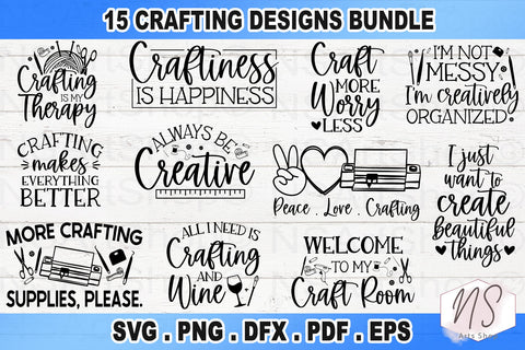Crafter SVG Bundle, I Love Crafting Bundle SVG, Crafting SVG Bundle, Crafting Cut File, SVG file, dxf, eps, png, Crafters svg, Funny, Silhouette, Cricut, Digital File SVG NS Arts Shop 