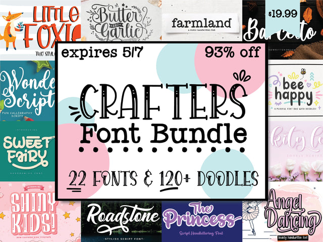 Crafter's Font Bundle Bundle So Fontsy Design Shop 