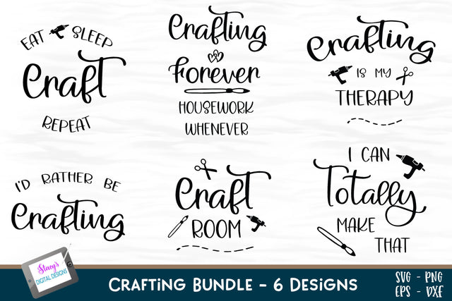Crafting Bundle - Includes 6 SVG Designs for Crafters SVG Stacy's Digital Designs 
