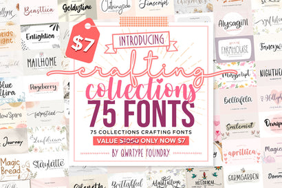 Crafting Collections Font Bundle Font Qwrtype Foundry 