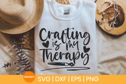 Crafting is my therapy svg quote SVG Maumo Designs 