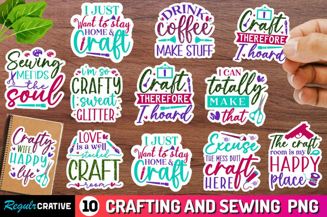 Crafting Printable Stickers Png Bundle Sublimation Regulrcrative 