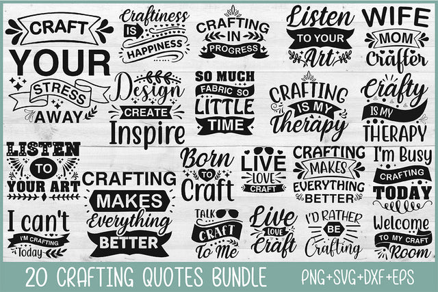Crafting Quotes Bundle SVG Rupkotha 