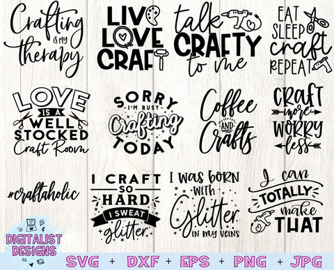 Crafting SVG Bundle | Craft SVG | Crafting Quotes SVG SVG DigitalistDesigns 