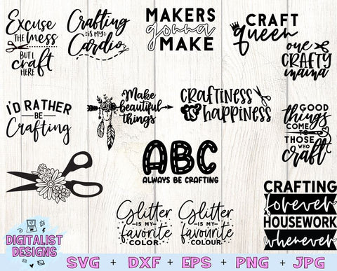 Crafting SVG Bundle | Craft SVG | Crafting Quotes SVG SVG DigitalistDesigns 