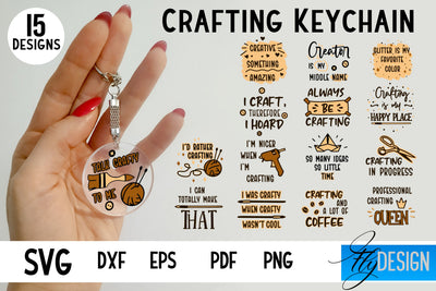 Crafting SVG Keychain Bundle | Acrylic Keychain | Round Keychain SVG Fly Design 