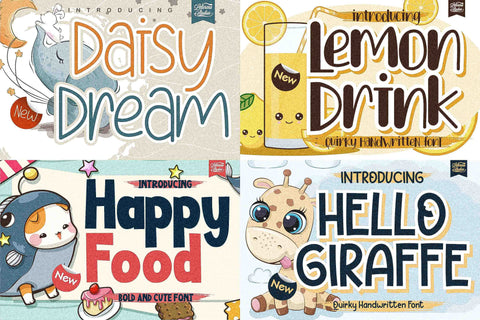 Crafty Font Bundle - 24 Unique Font Font Letterena Studios 