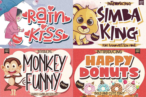 Crafty Font Bundle - 24 Unique Font Font Letterena Studios 