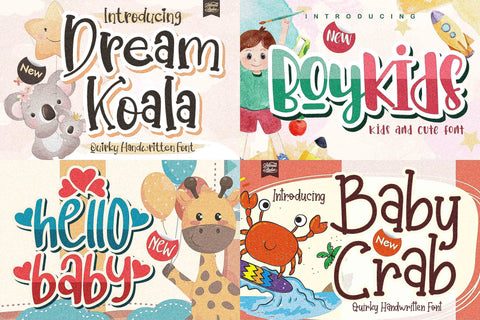 Crafty Font Bundle - 24 Unique Font Font Letterena Studios 