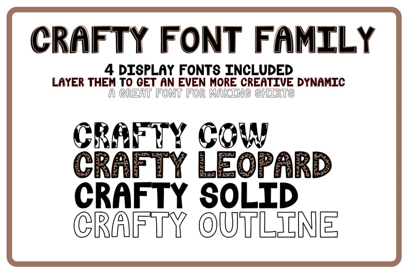Crafty Font Family - So Fontsy