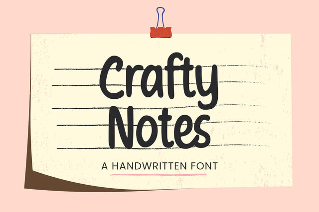 Crafty Notes - a Handwritten Font Font nhfonts 