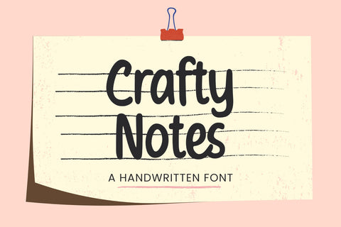 Crafty Notes - a Handwritten Font Font nhfonts 