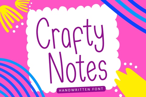 Crafty Notes - Simple Handwritten Font Font Illushvara Design 
