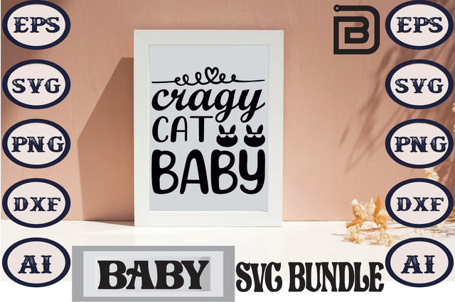 Cragy Cat Baby SVG Craftlabsvg24 