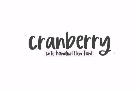 Cranberry - Cute Handwriting Font Font KA Designs 