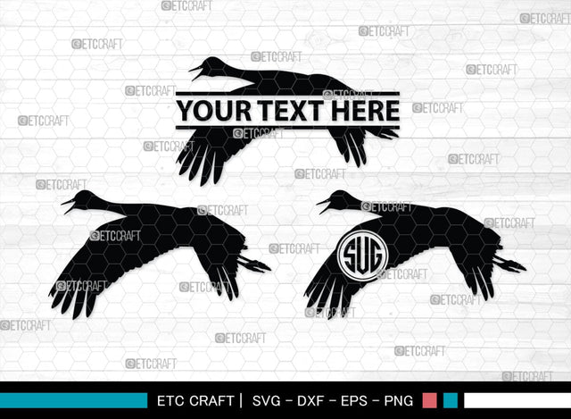 Crane Bird Monogram, Crane Bird Silhouette, Flying Bird SVG, Sitting Bird Svg, Bird Svg, Crane Flying Svg, SB00245 SVG ETC Craft 