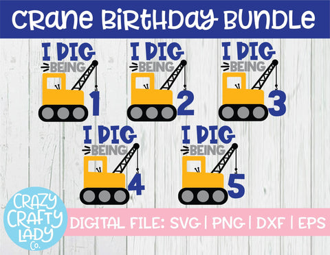 Crane Birthday SVG Cut File Bundle SVG Crazy Crafty Lady Co. 