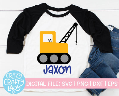 Crane | Construction SVG Cut File SVG Crazy Crafty Lady Co. 