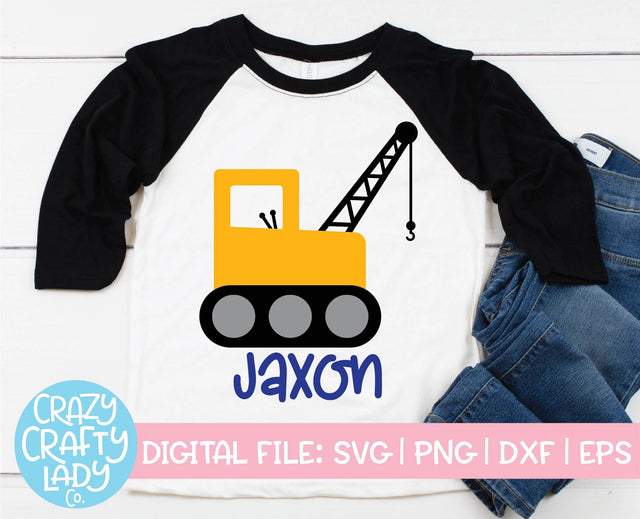 Crane | Construction SVG Cut File SVG Crazy Crafty Lady Co. 