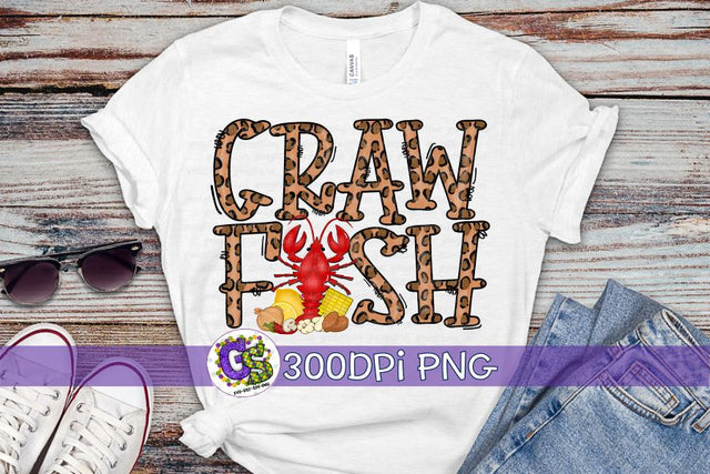Crawfish Leopard PNG for Sublimation Sublimation Greedy Stitches 