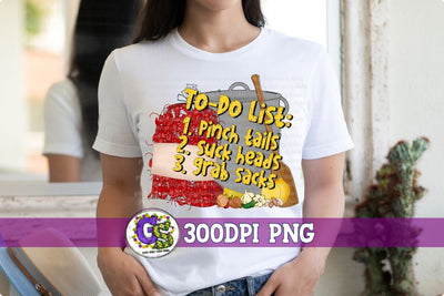Crawfish To-Do List PNG Sublimation Greedy Stitches 