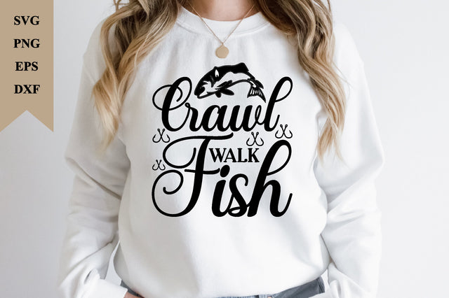 crawl walk fish SVG SVG buydesign 