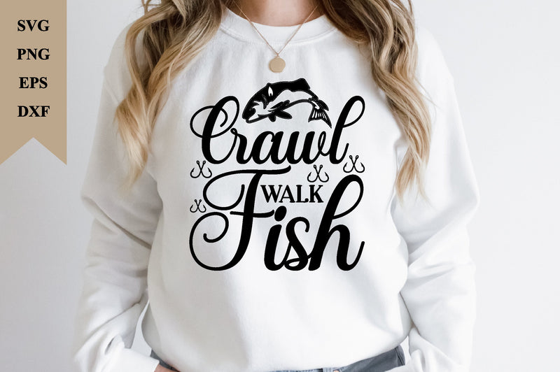 crawl walk fish SVG SVG buydesign 