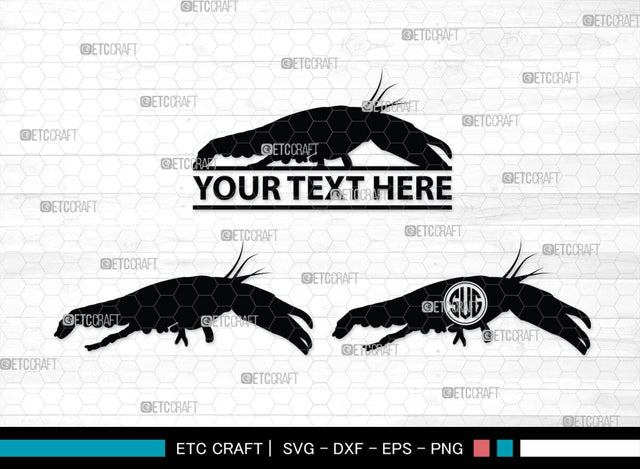Crayfish Monogram, Crayfish Silhouette, Crayfish SVG, Crawfish Svg, crawfish Lake Svg, Sea Fish Svg, SB00246 SVG ETC Craft 