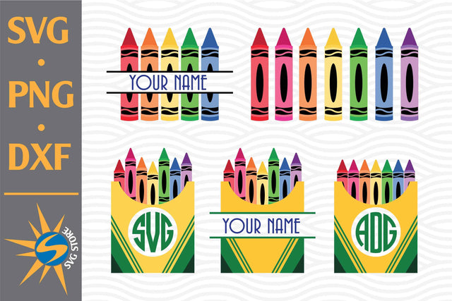 Crayon, Crayon Monogram SVG, PNG, DXF Digital Files Include SVG SVGStoreShop 
