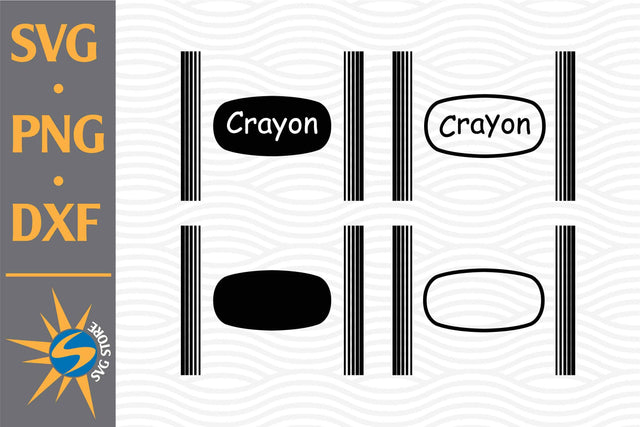 Crayon Label SVG, PNG, DXF Digital Files Include SVG SVGStoreShop 