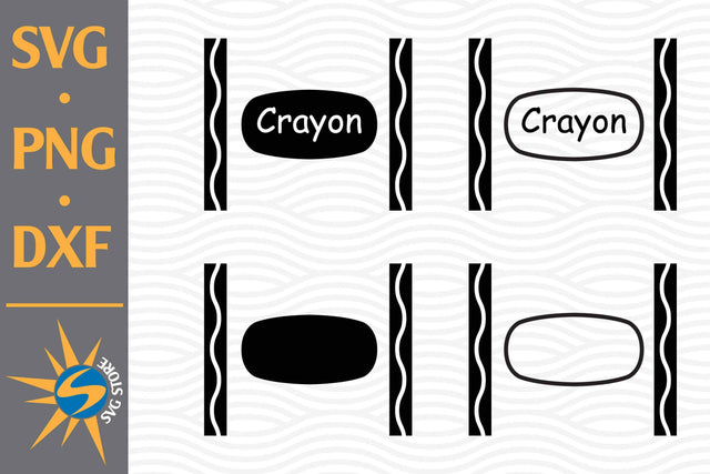 Crayon Label SVG, PNG, DXF Digital Files Include SVG SVGStoreShop 