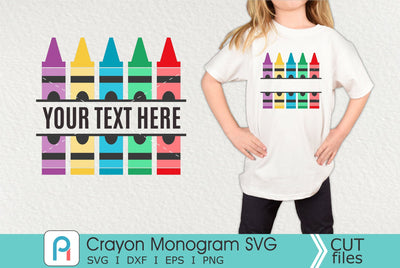 Crayon Monogram Svg, Crayon Svg, Crayon Clip Art SVG Pinoyart Kreatib 