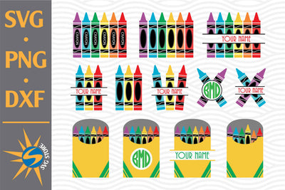 Crayon Monogram SVG, PNG, DXF Digital Files Include SVG SVGStoreShop 