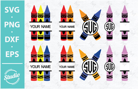 Crayon svg Bundle, Crayon Svg, Crayon Pen Wrap, Crayon Label Svg, Teacher Crayon Svg, Teacher Monogram Svg, Teacher Pencil Svg SVG SailorMoonDigitals 