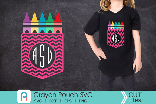 Crayon Svg, Crayon Pouch Monogram Svg, Crayon Clip Art SVG Pinoyart Kreatib 