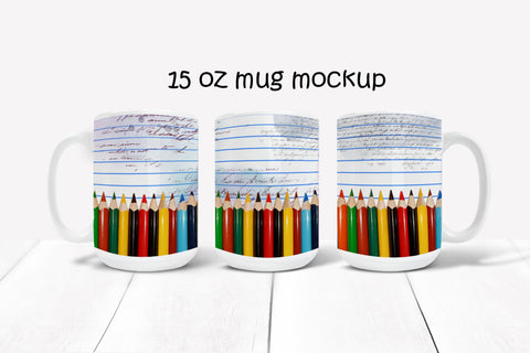 Crayons Pen & Tumbler Wrap sublimation design SVG ArtStudio 