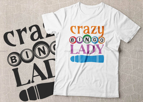Crazy bingo lady svg, Bingo lover svg, Bingo Svg, Bingo file for cutting machines, Bingo Dxf, Bingo PNG SVG Dinvect 