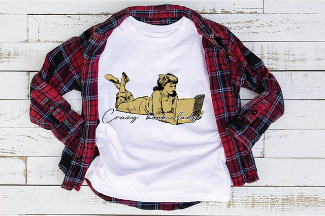 Crazy book lady Sublimation Creativeart88 