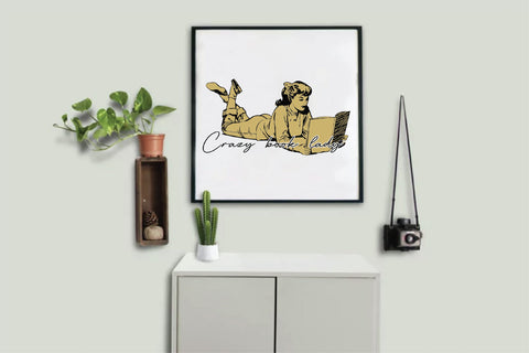 Crazy book lady Sublimation Creativeart88 