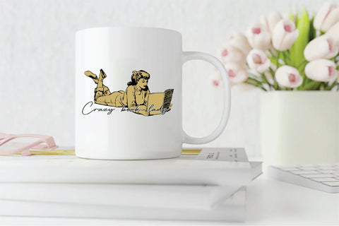 Crazy book lady Sublimation Creativeart88 