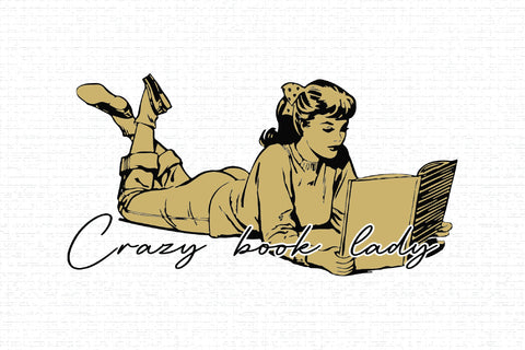 Crazy book lady Sublimation Creativeart88 