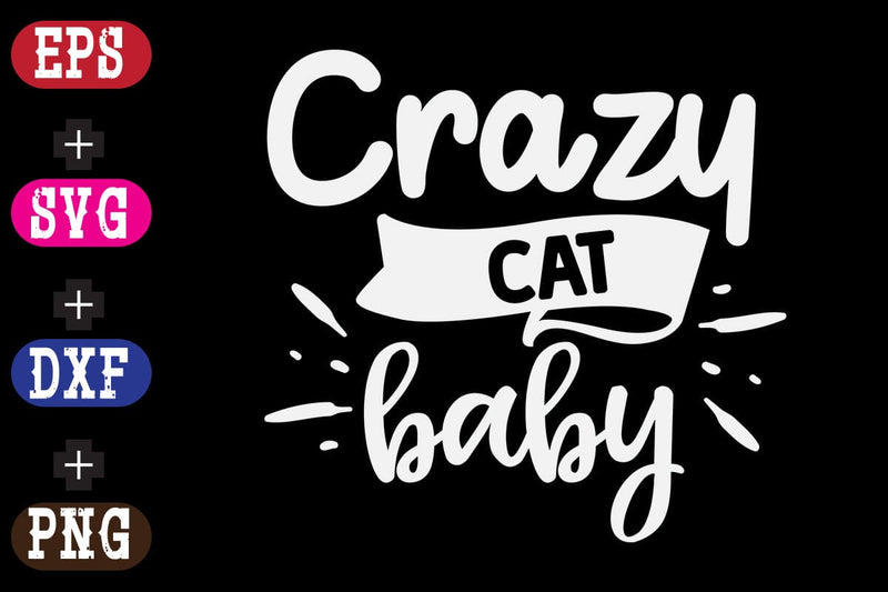 Crazy cat baby SVG Nurstore 