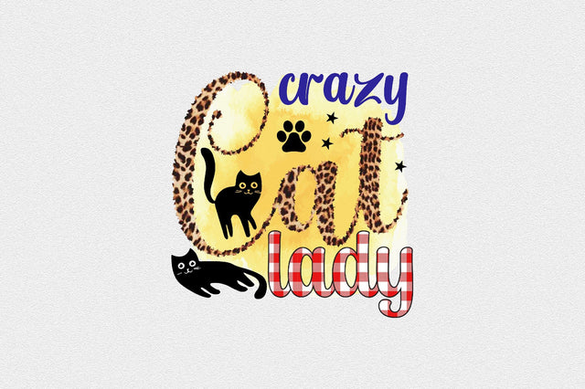 crazy cat lady Sublimation SVGArt 